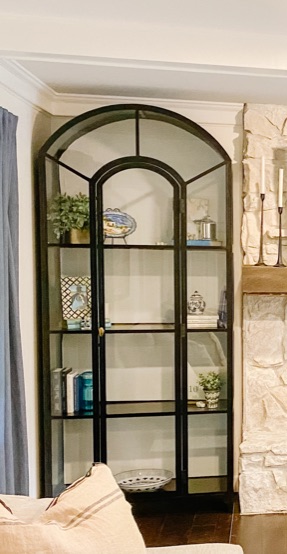 Stancil Industrial Loft Matte Black Iron Frame Clear Glass Door Arch Display Case Image 1