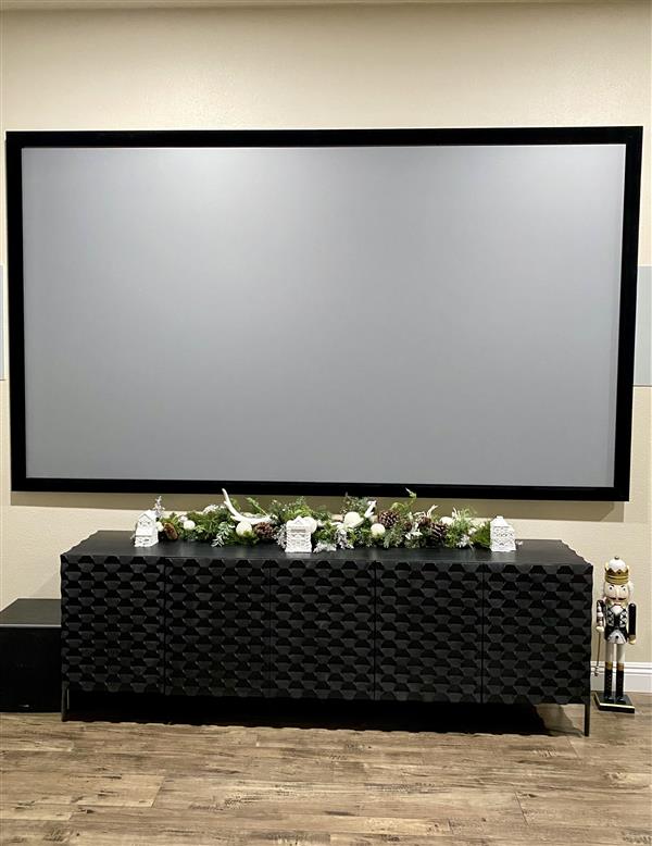 Harrison Modern Classic Grey Wash Mango Wood Iron Media Console - 48" Image 1