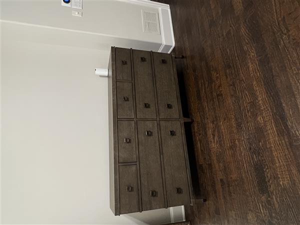 Norman Rustic Lodge Brown Wood 8 Drawer Double Dresser Image 1