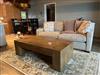 Brissy Rustic Lodge Brown Oak Wood Rectangular Coffee Table Image 1