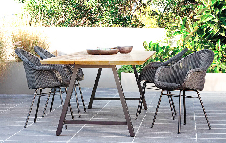 Dark Accent Outdoor Furniture | Kathy Kuo Home
